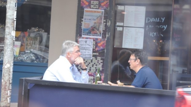Nino Napoli and John Allman on Brunswick Street, discussing the IBAC probe. The conversation was recorded.