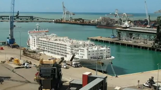 The man disembarked the Polaris 3 carrier in Townsville and breached COVID-19 restrictions.