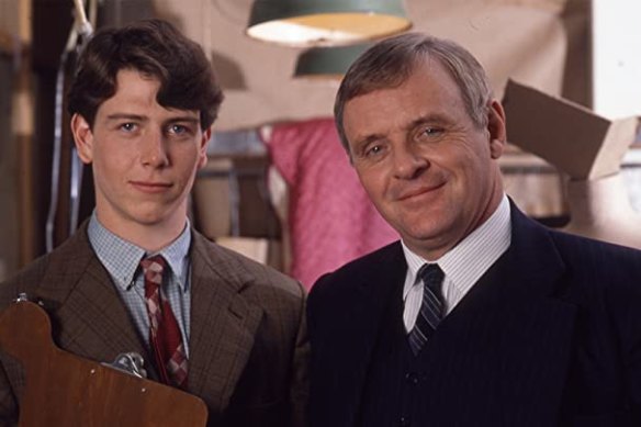 Anthony Hopkins (right) and Ben Mendelsohn in the 1991 film <i>Spotswood.