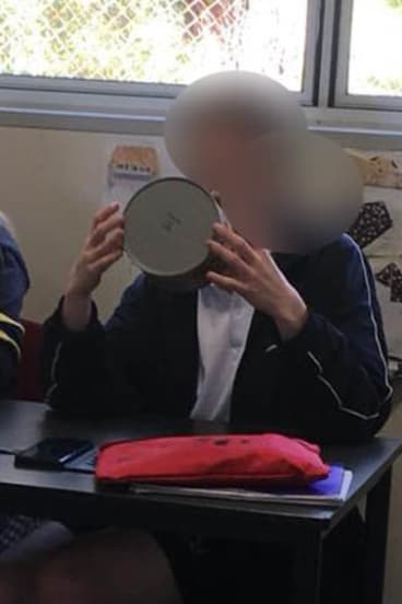 Among the items the students were shown were canisters that once held deadly gas.