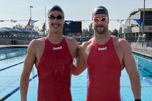 Kristian Gkolomeev and James Magnussen training in the US for the Enhanced Games. 