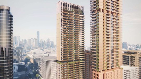 Render of the proposed 50-storey development.