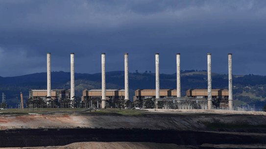 Hazelwood Power Station's chimneys collapse after demolition in May.