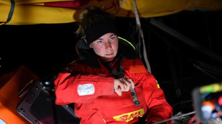 Susie Goodall is awaiting rescue in the Southern Ocean after a storm dismasted her yacht. 