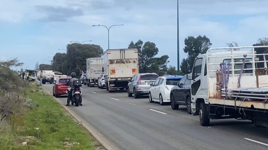 The highway was closed in both directions after the attack.