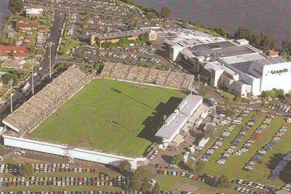 Seagulls Stadium was transported from Tweed Heads to Wollongong, where it is still in storage.