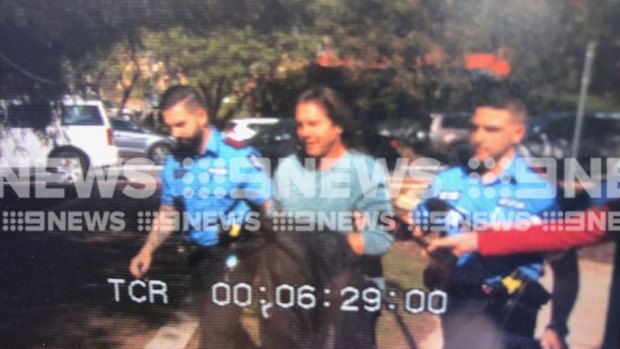 Ben Cousins outside court this morning.