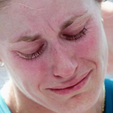 Jane Saville was distraught after being red-carded.
