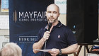 James Mawhinney talks up the Dunk Island tourism project in a Mayfair promotion.