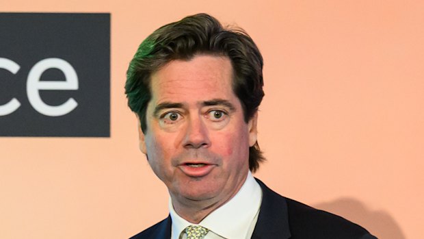 Gillon McLachlan at the Macquarie Conference this week.