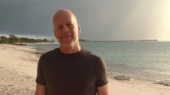 Emma Heming Willis shared this photo of her hsuband when she announced he had been diagnosed with frontotemporal dementia (known as FTD).