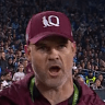 Queensland assistant coach Nate Myles sledges Joseph Suaalii after he was sent off.