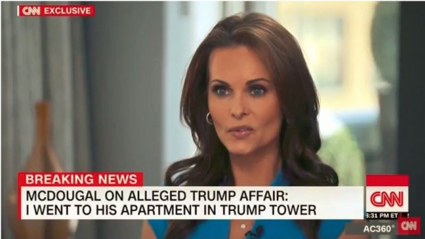 Former Playboy model Karen McDougal alleged she had an affair with Donald Trump.