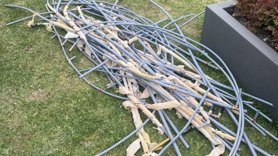 The piping after being removed from a Perth home.