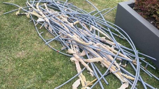 The piping after being removed from a Perth home. 