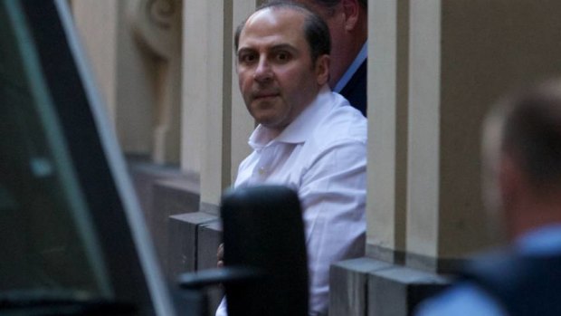 Tony Mokbel after he was  sentenced for 30 years on drug charges in the Melbourne Supreme Court.