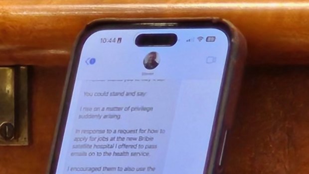 ‘Spying’ photo of SMS in parliament sparks apologies and call for probe