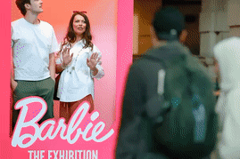Some of the many displays in the Barbie exhibition, which also includes the very first iteration of the doll.