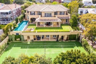 The six-bedroom residence on almost 2000 square metres doubled in value in three years.