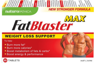 The Fatblaster Max tablets have been cancelled from the Therapeutic Goods Administration’s complementary medicines register.