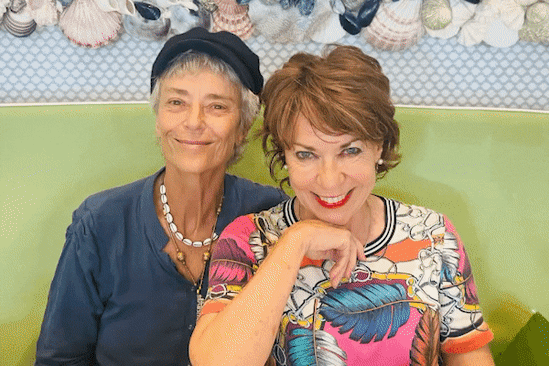 Rachel Ward and Kathy Lette GIF.