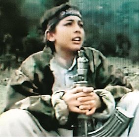 A photo believed to be of a young Hamza bin Laden .