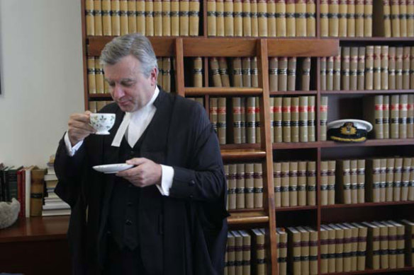 Justice Michael Slattery in his chambers.