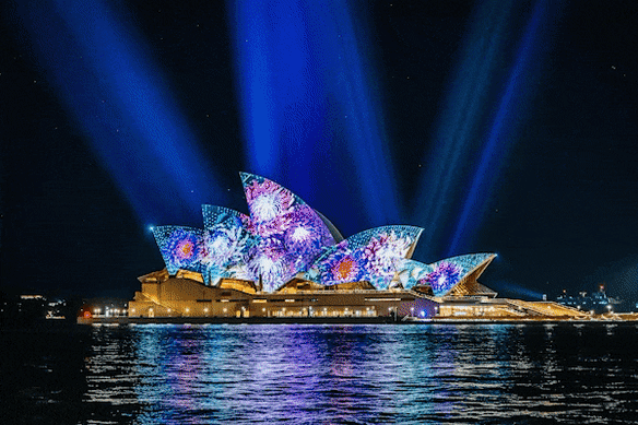 The sails of the Sydney Opera House will be illuminated during the Vivid festival.