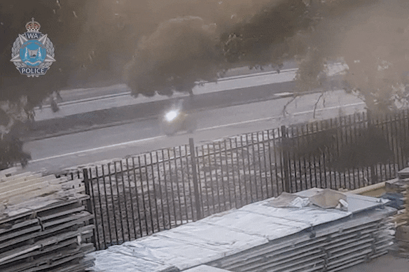 Police released this CCTV on Wednesday in an attempt to track down the driver of a white Toyota Prado.