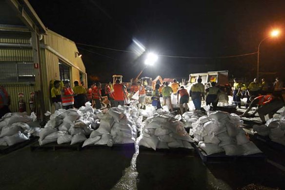 Brisbane City Council’s Stafford depot dispensed free sandbags during previous wet weather.