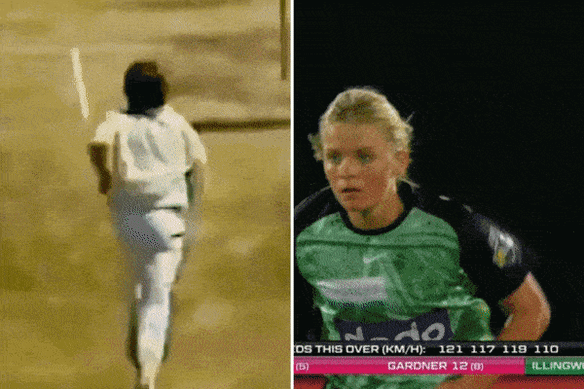 The bowling actions of Jeff Thomson and Milly Illingworth