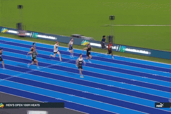 Lachlan Kennedy’s stunning sub-10 second run.