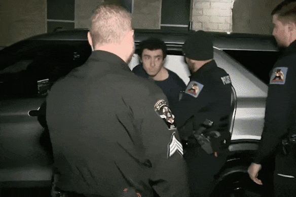 Mangione is taken in to court after his arrest in Pennsylvania.