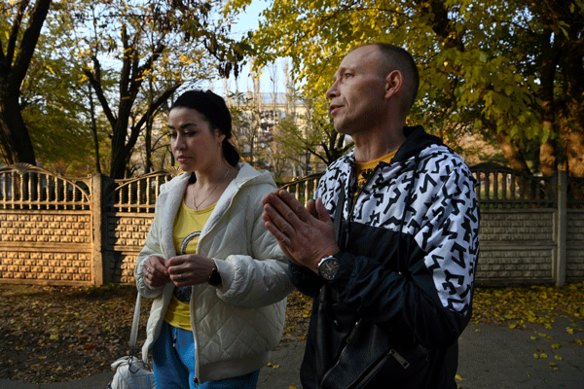 Ala Mardziavko and Ruslan Mardziavko lost their 11-year-old son Artem  when a missile hit their apartment building.