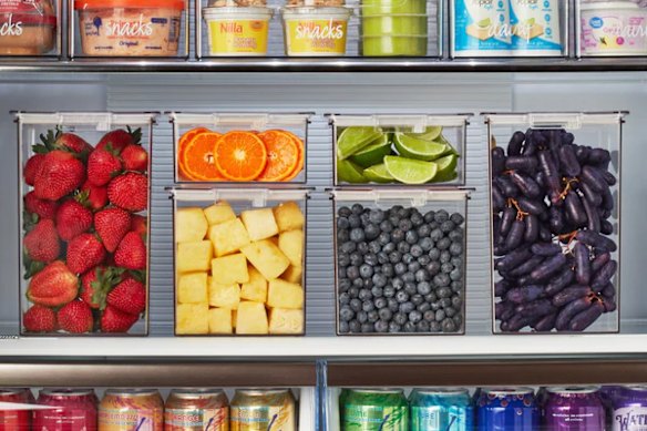 A fridge full of clear colourful containers looks good in photo, but sets up an unrealistic expectation on how we live our lives. 