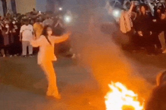 You women burn their hijabs in Iran.