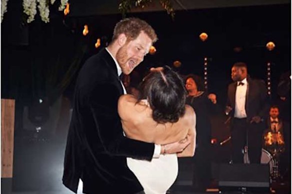 Another unseen image, from the couple’s wedding reception.