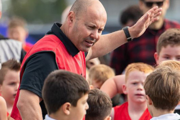 Former federal treasurer and now junior footy coach Josh Frydenberg.