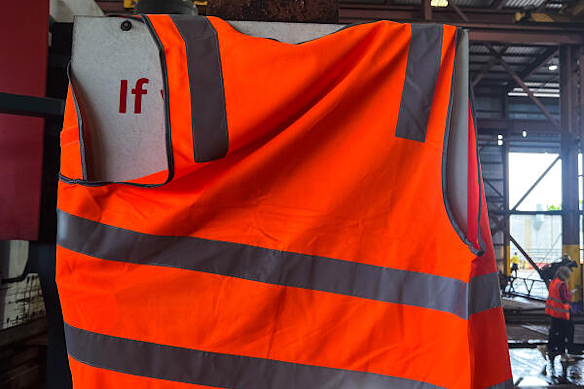 The sign after a factory worker covered it up. 