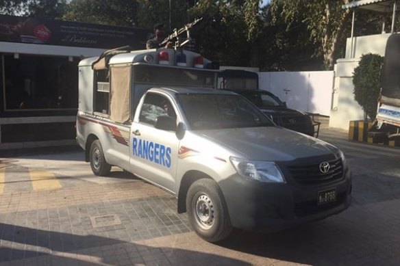 Pakistan uses heavy security at cricket matches.