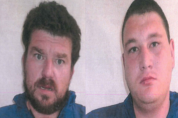 Weglewski (on the left) and Harris on the right were jailed in 2018.