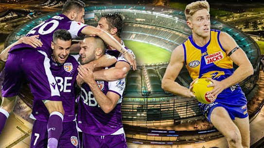 Perth Glory Eagles Optus Stadium double-header Picture: AAP