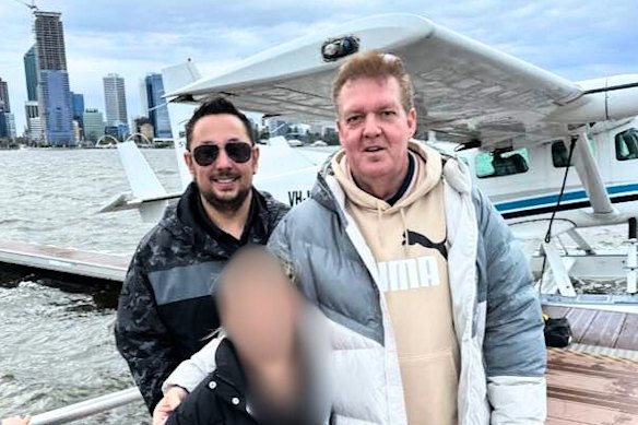 Boarding a seaplane to Rottnest Island.