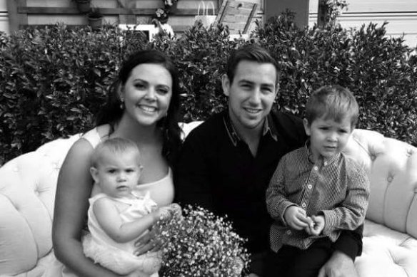 Grant Cook with wife Colleen and children Carter and Mia.