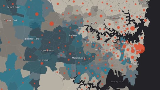 A screenshot showing the Sydney University database. 