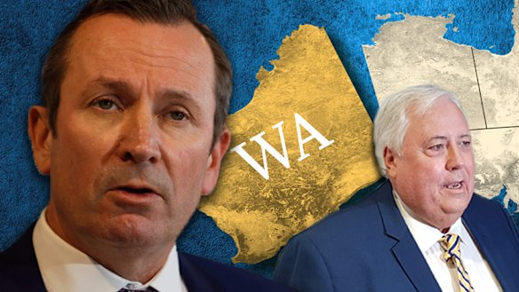 WA Premier Mark McGowan's state border closure is being challenged by Clive Palmer.