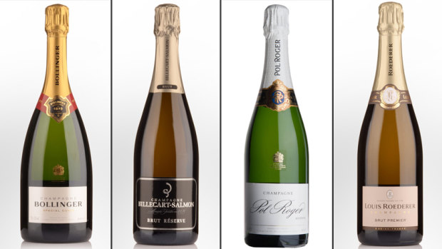 Our top four entry-level Champagnes: Bollinger, Billecart-Salmon, Pol Roger and Louis Roederer. 