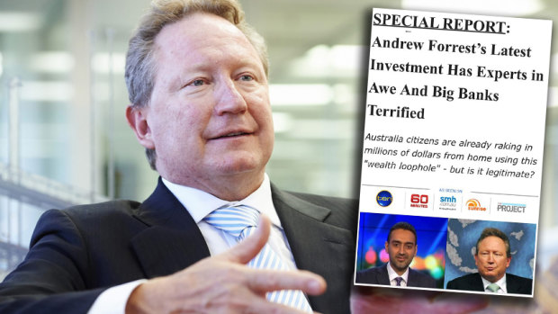 Andrew Forrest and the scam ad using his likeness.