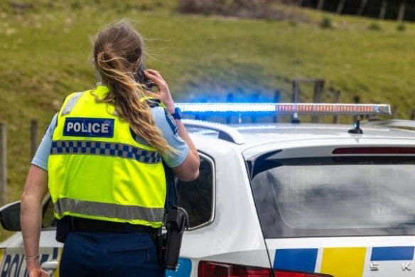 Police blocked off Coast Rd, Wainuiomata, South Island during the several hours-long stand-off.