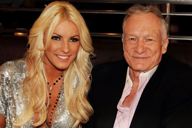 Hugh Hefner and Crystal Harris are officially back together